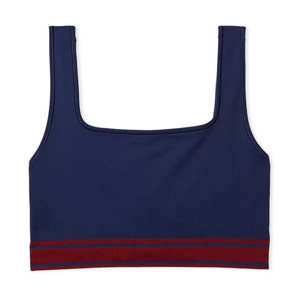 NWT PINK Victoria’s Secret Flip It Reversible Seamless Sports Bra Blue sz M - Picture 9 of 11